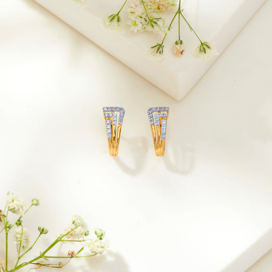 Urban Shikha Gold & Diamond Hoops & Huggies Earring