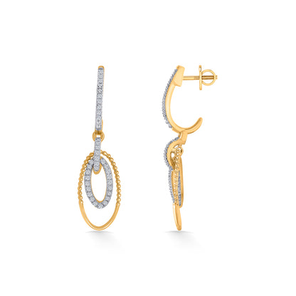 Twilight Gleam Gold Dangler Earring For Woman