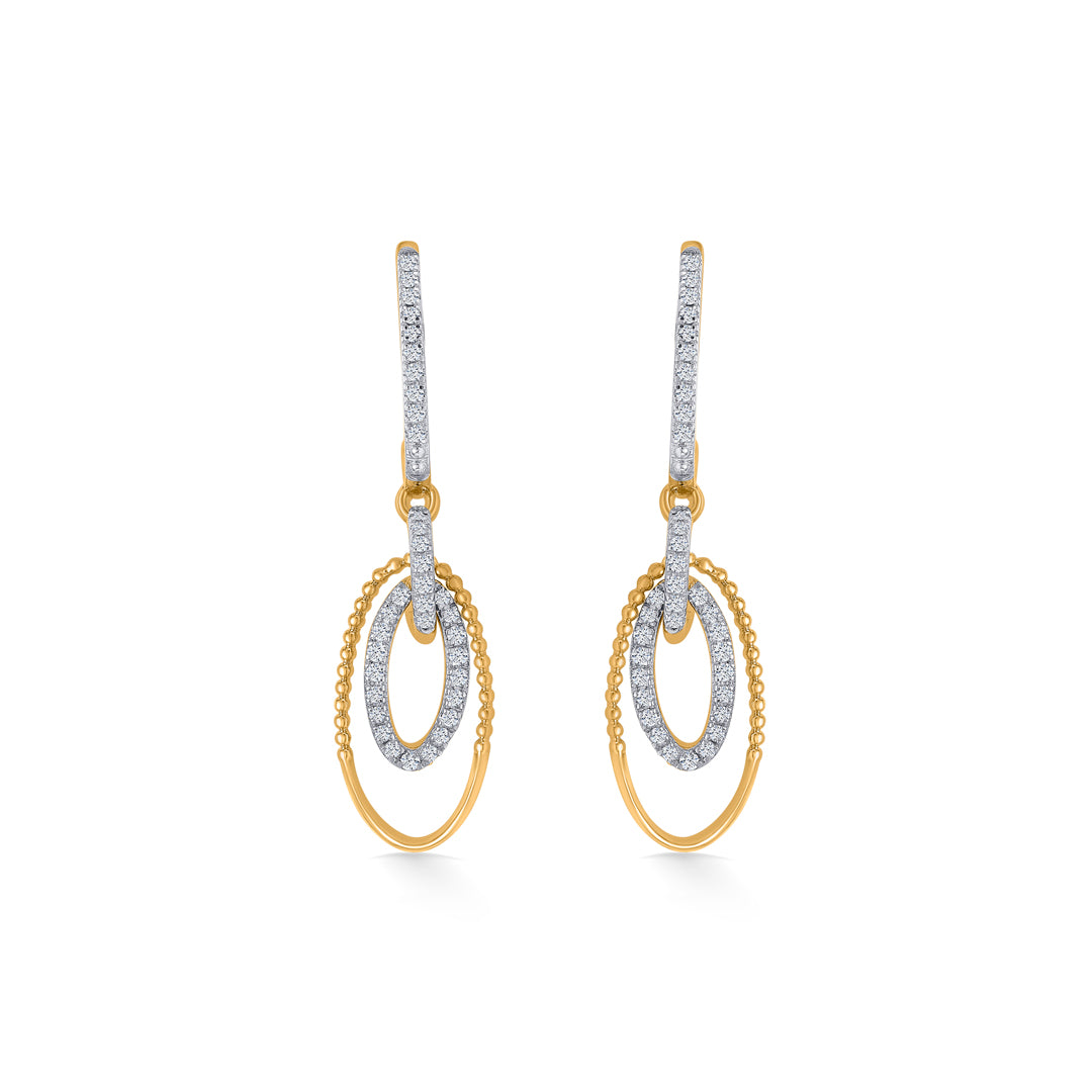 Twilight Gleam Gold Dangler Earring For Women