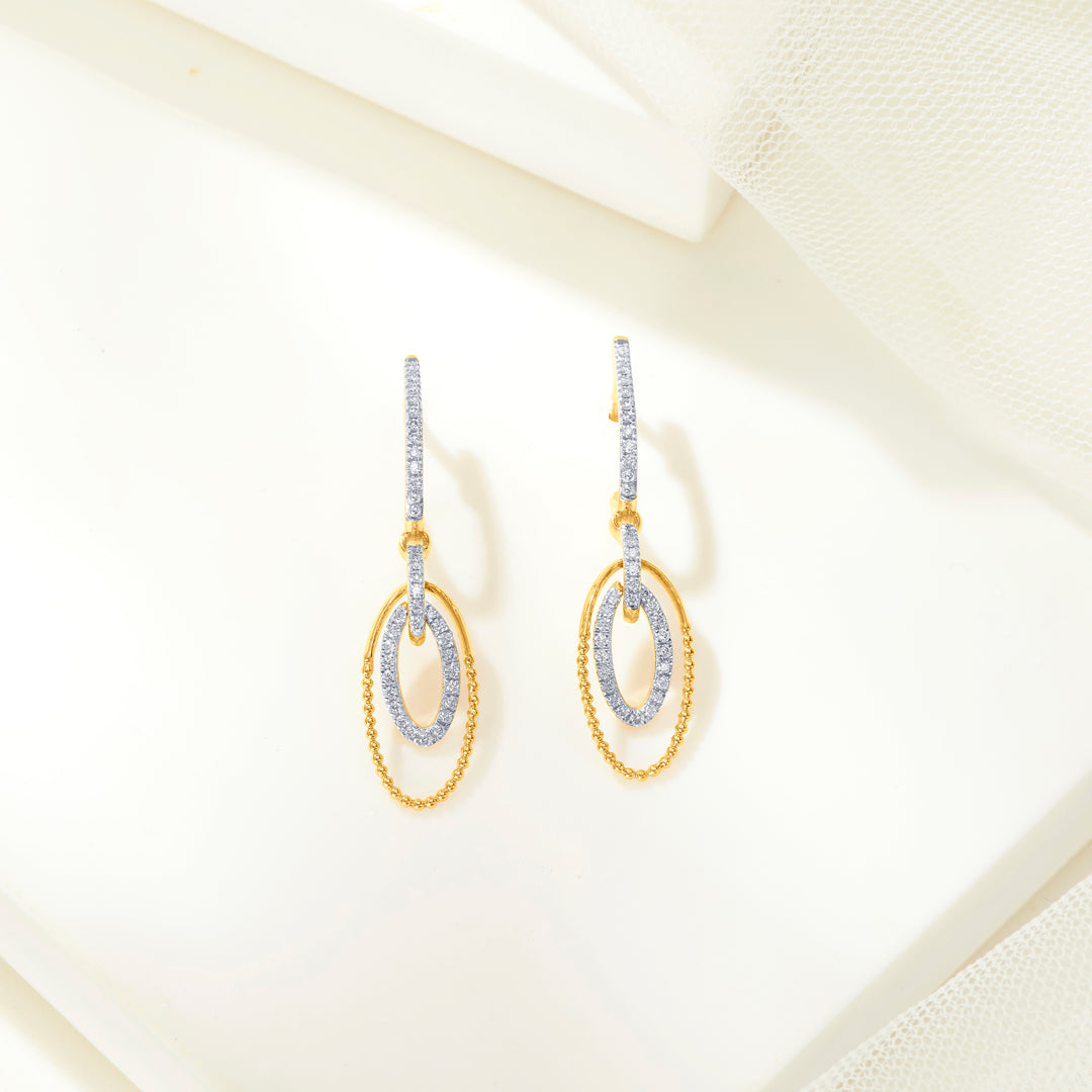 Twilight Gleam Gold Dangler Earring For Women