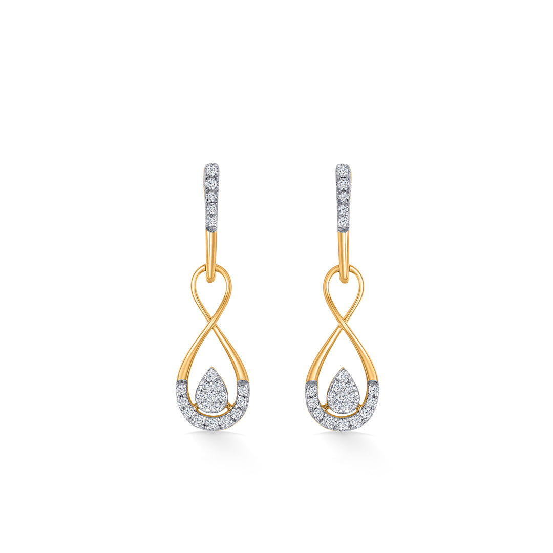 Endless Grace Gold Dangler Earring For Women