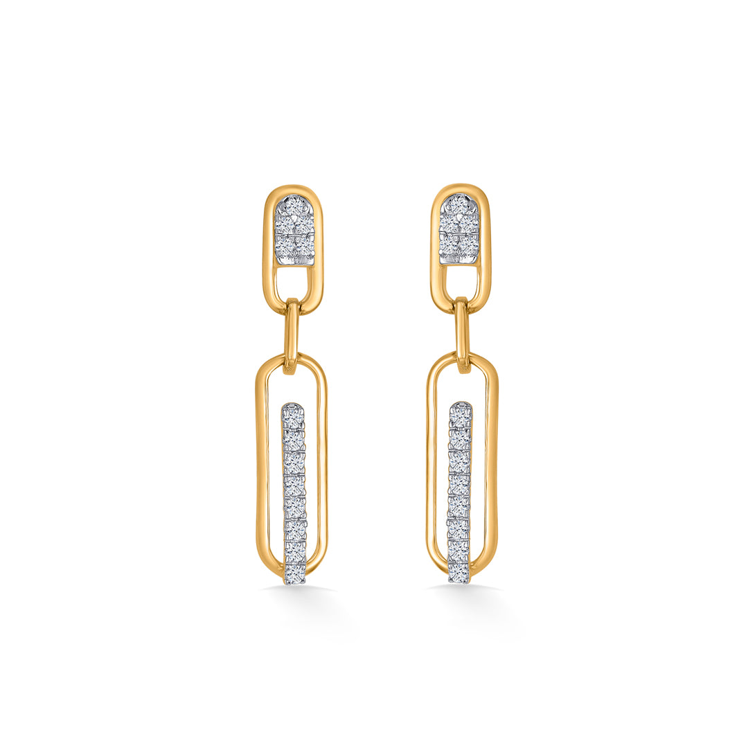 Perpetual Charm Gold Dangler Earring For Women