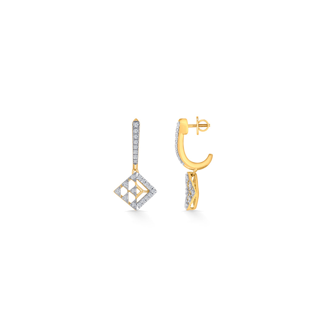 flux elegance gold dangler earring for woman