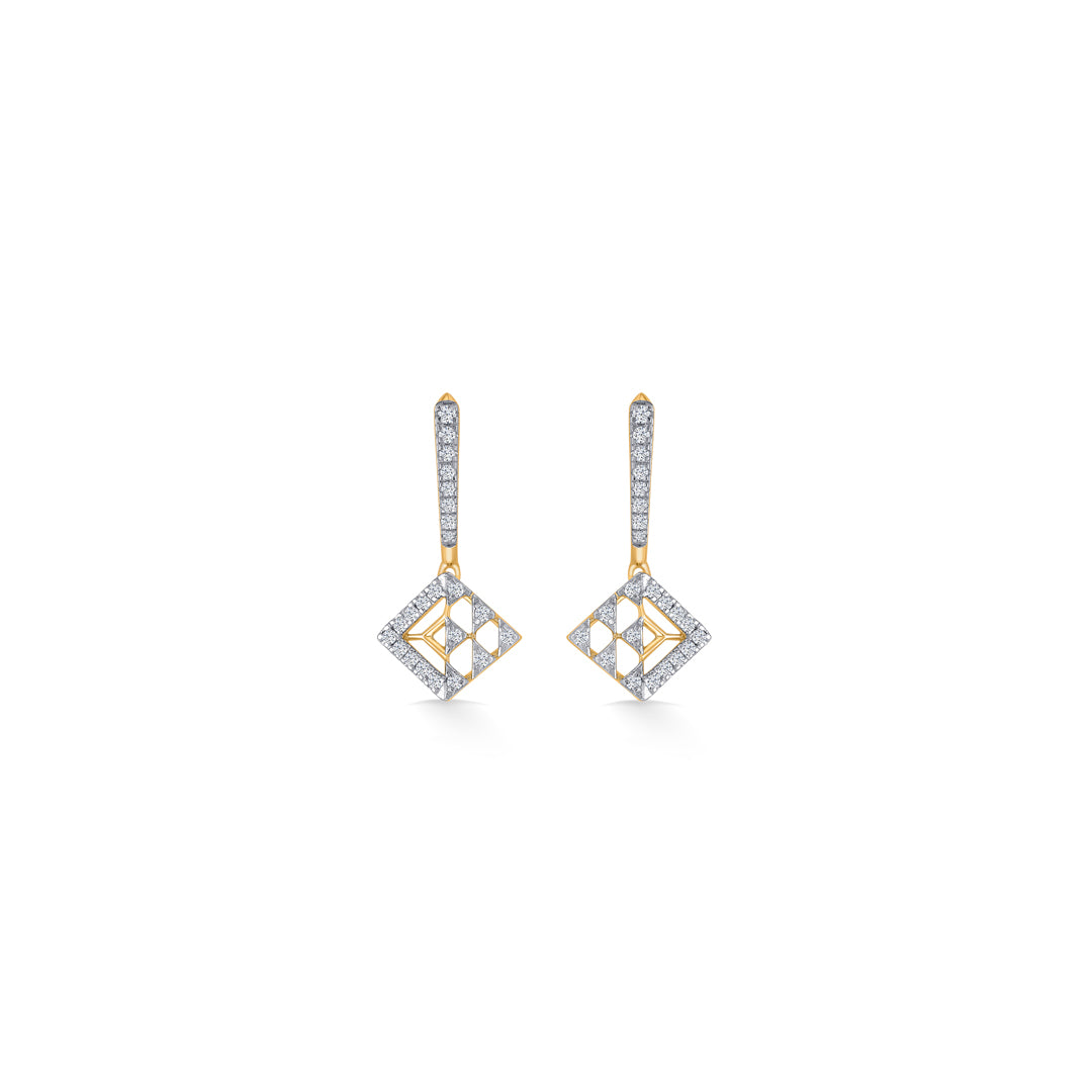 Flux Elegance Gold Dangler Earring For Women