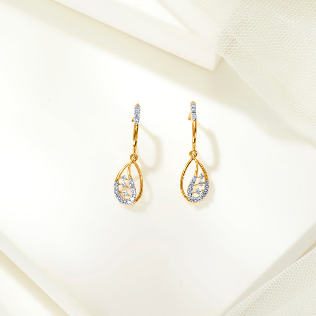 Opal Serenity Gold Dangler Earring For Women