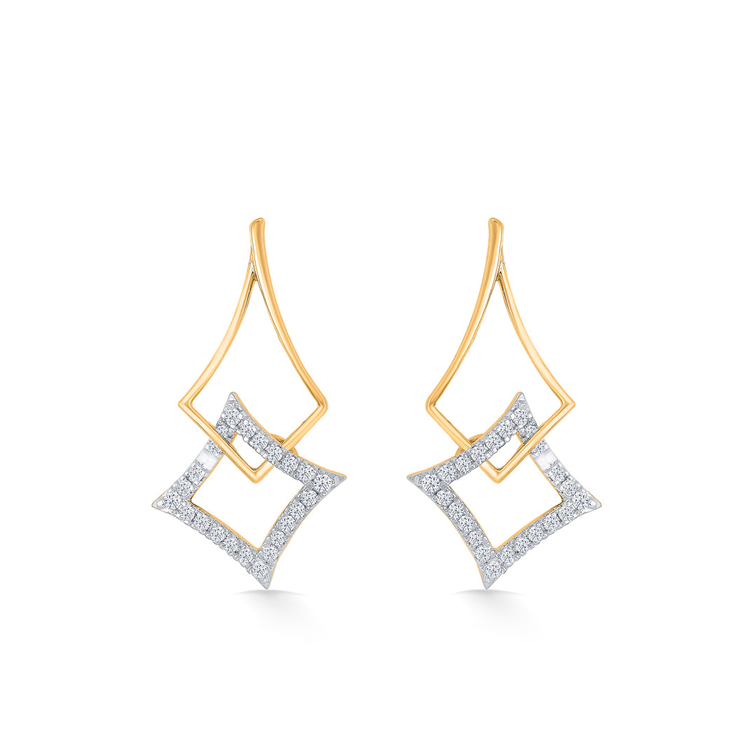 Imperial Glide Gold Dangler Earring For Women