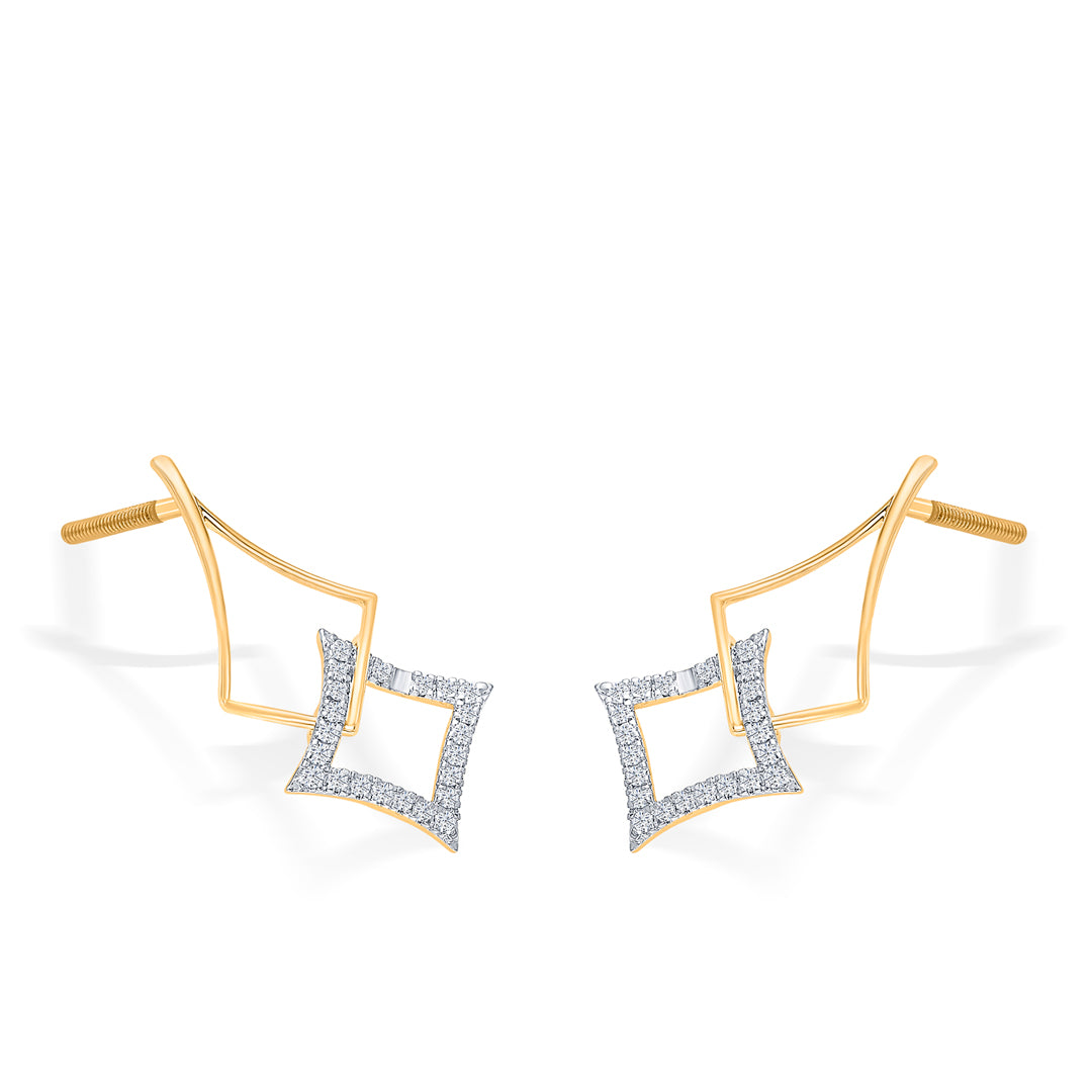 imperial glide gold dangler earring for woman