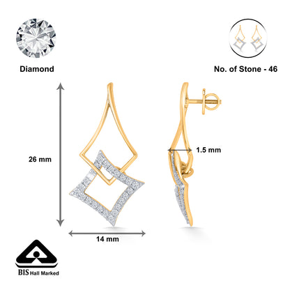 Imperial Glide Gold Dangler Earring For Woman