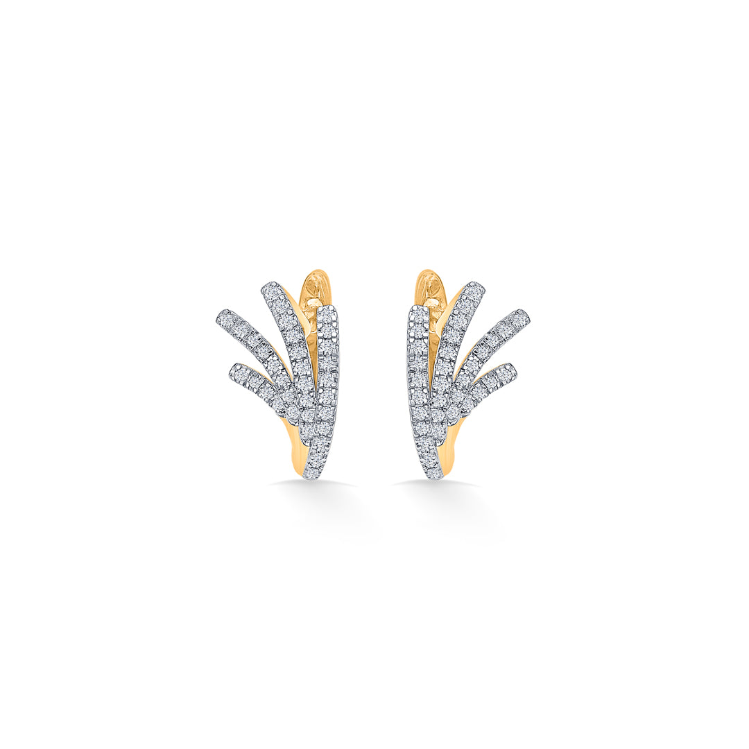 Whimsy Gold & Diamond Hoops & Huggies Earring For Women