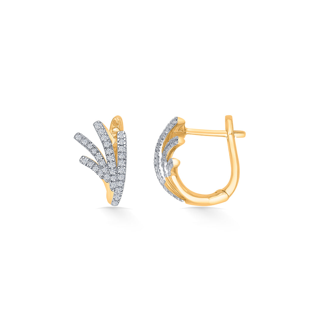whimsy gold & diamond hoops & huggies earring for women