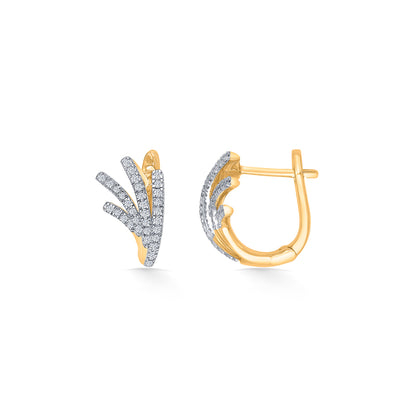 Whimsy Gold & Diamond Hoops & Huggies Earring For Women