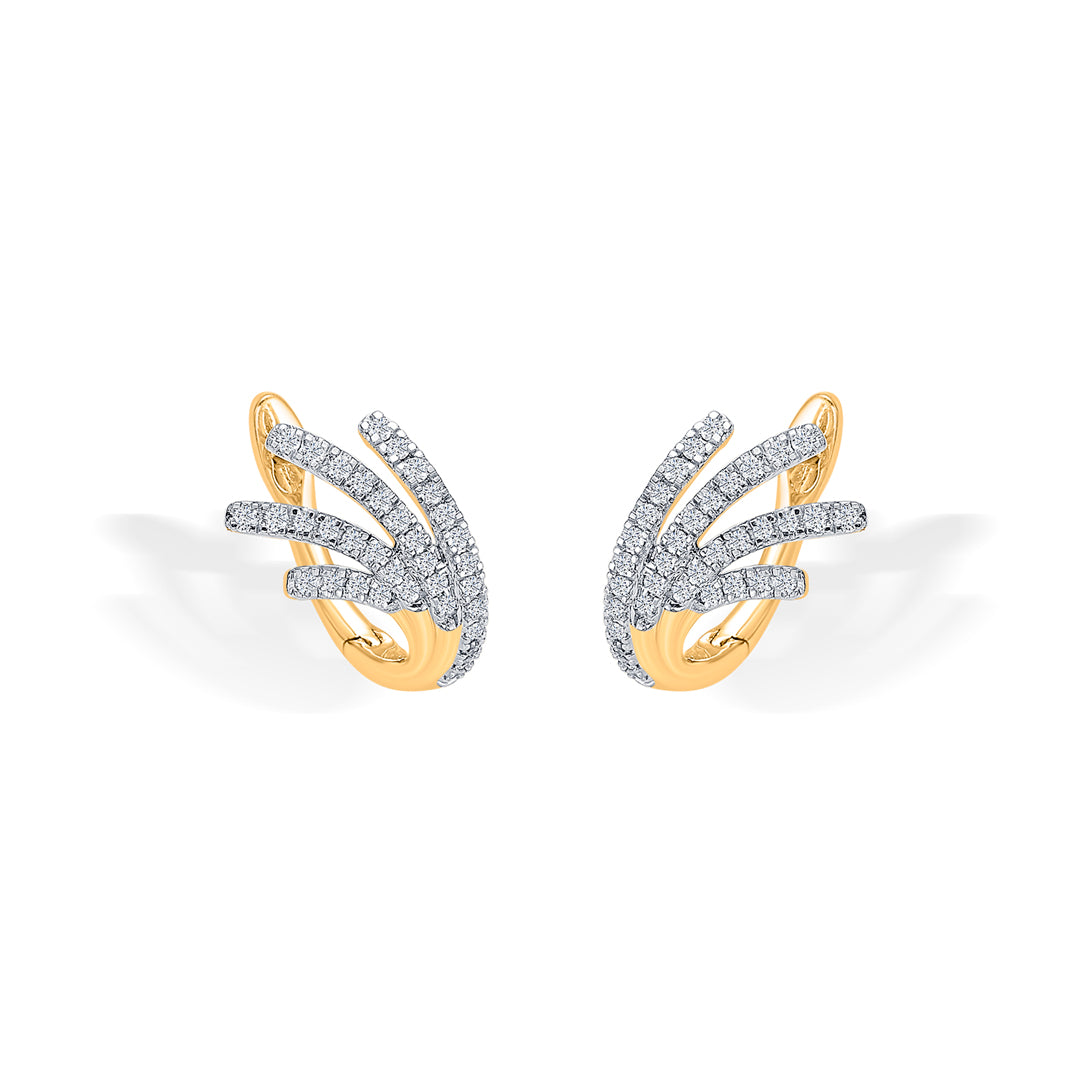 whimsy gold & diamond hoops & huggies earring for women