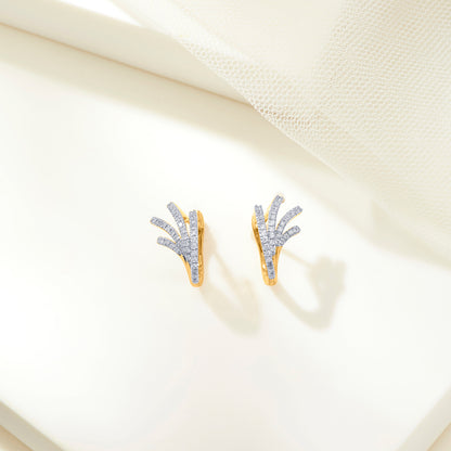 Whimsy Gold & Diamond Hoops & Huggies Earring For Women