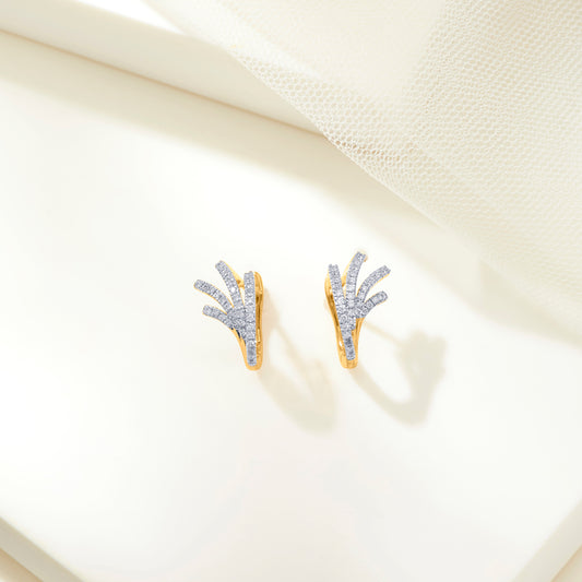 Whimsy Gold & Diamond Hoops & Huggies Earring For Women