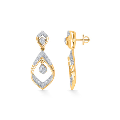 Celestia Gold & Diamond Drops & Dangler Earring For Women