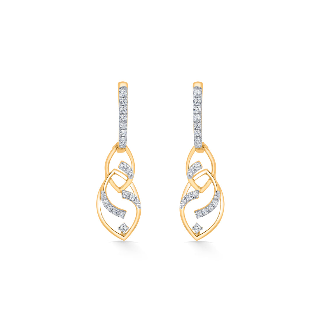 Delicate Tumble Gold Dangler Earring For Women