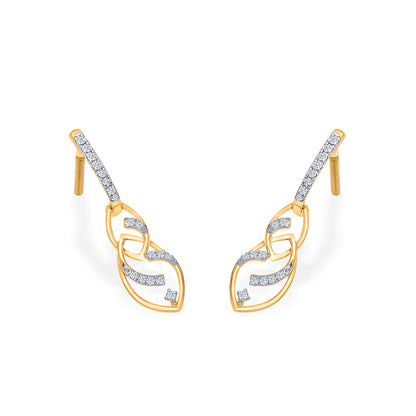 Delicate Tumble Gold Dangler Earring For Woman