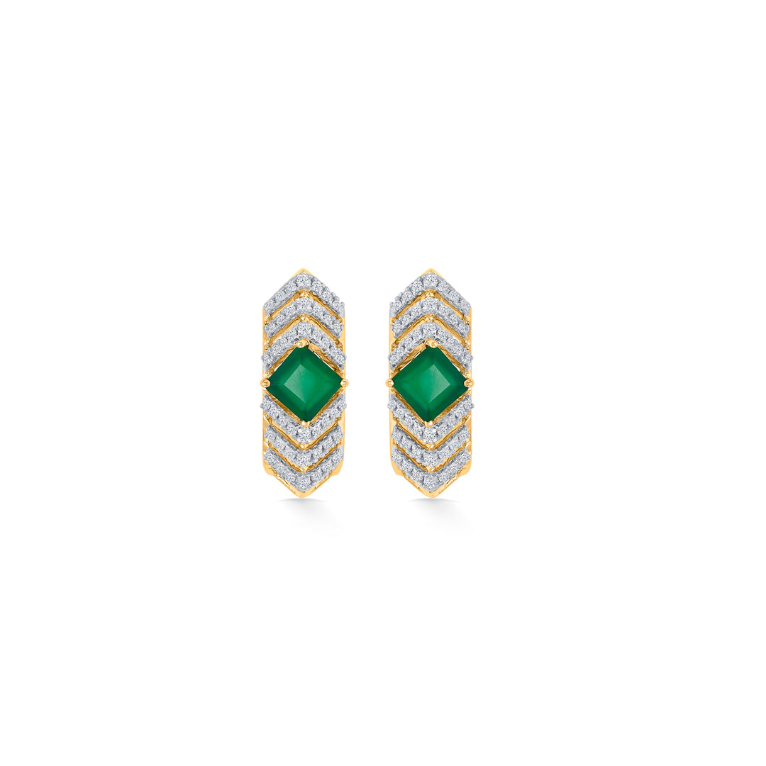 Peridot Gold & Diamond Hoops & Huggies Earring For Women
