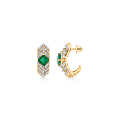 Peridot Gold & Diamond Hoops & Huggies Earring For Women