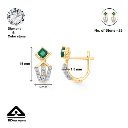 Elvora Prism Gold & Diamond Hoops & Huggies Earring