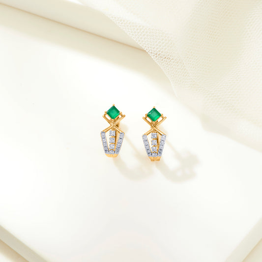 Elvora Prism Gold & Diamond Hoops & Huggies Earring
