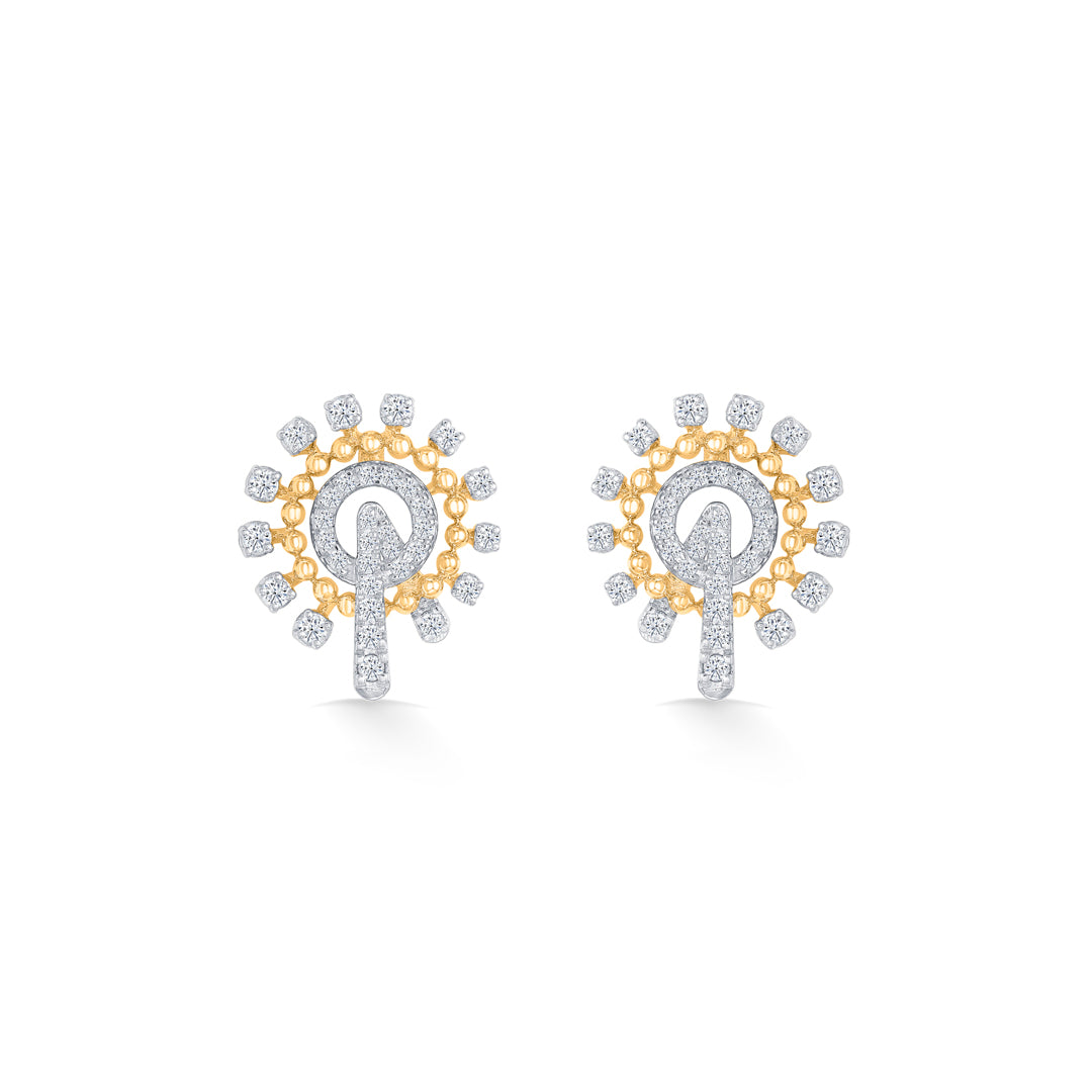 Serene Gold & Diamond Stud Earring For Women