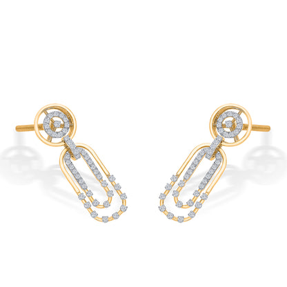 Ovoide Gold & Diamond Drops & Dangler Earring For Women