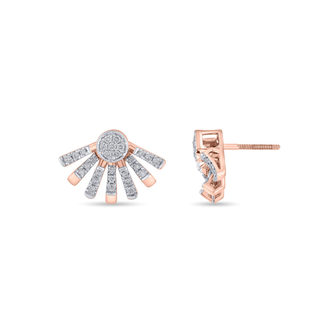 Arinya Span Rose Gold Diamond Earring
