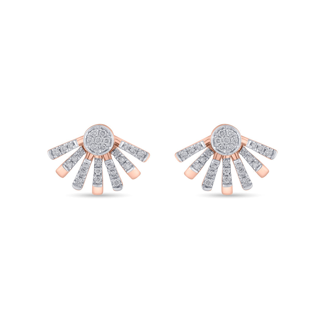 Arinya Span Rose Gold Diamond Earring