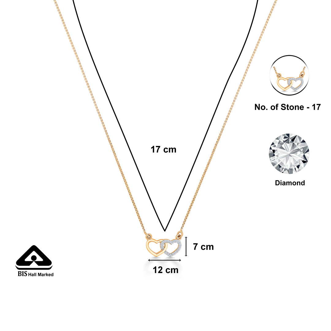 together yellow gold & diamond modern necklace