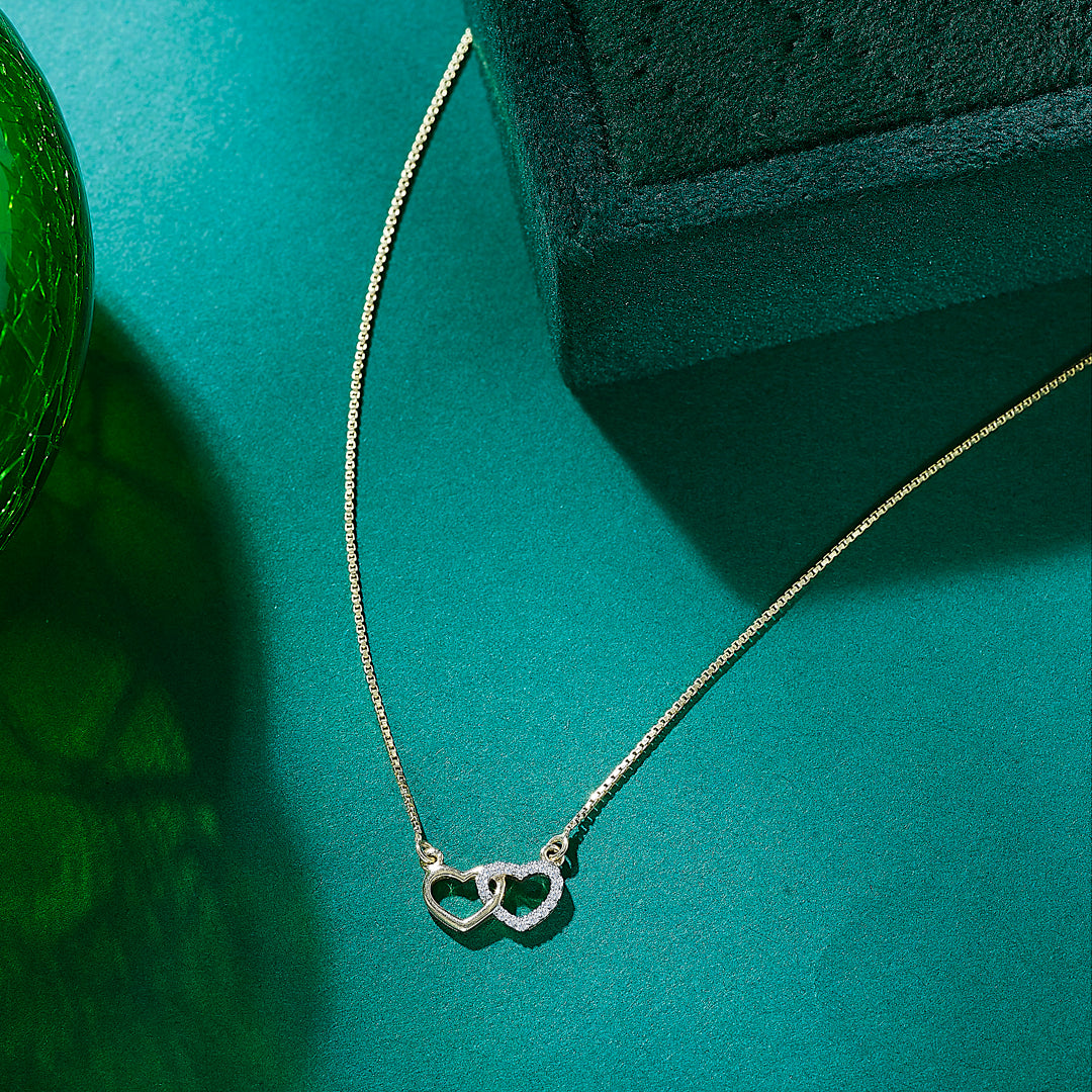 Together Yellow Gold & Diamond Modern Necklace