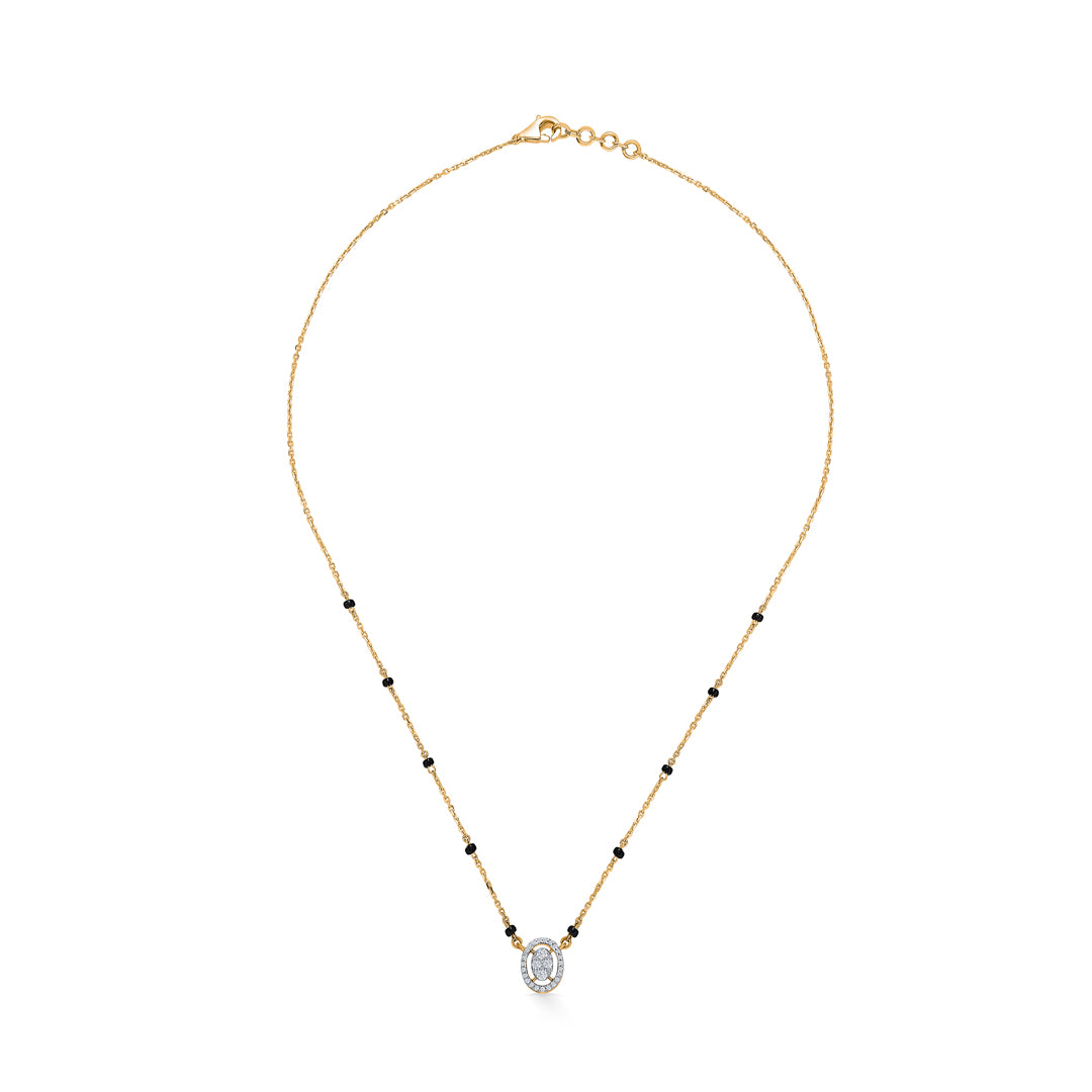 Ecliptica Charm Gold & Diamond Modern Mangalsutra For Women