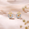 Dropping Yellow Gold & Diamond Stud Earring For Women