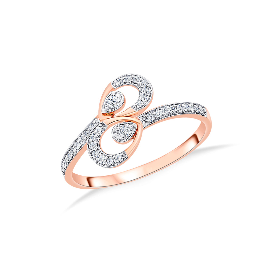 Radiant Spark Yellow Gold & Diamond Ring for Women