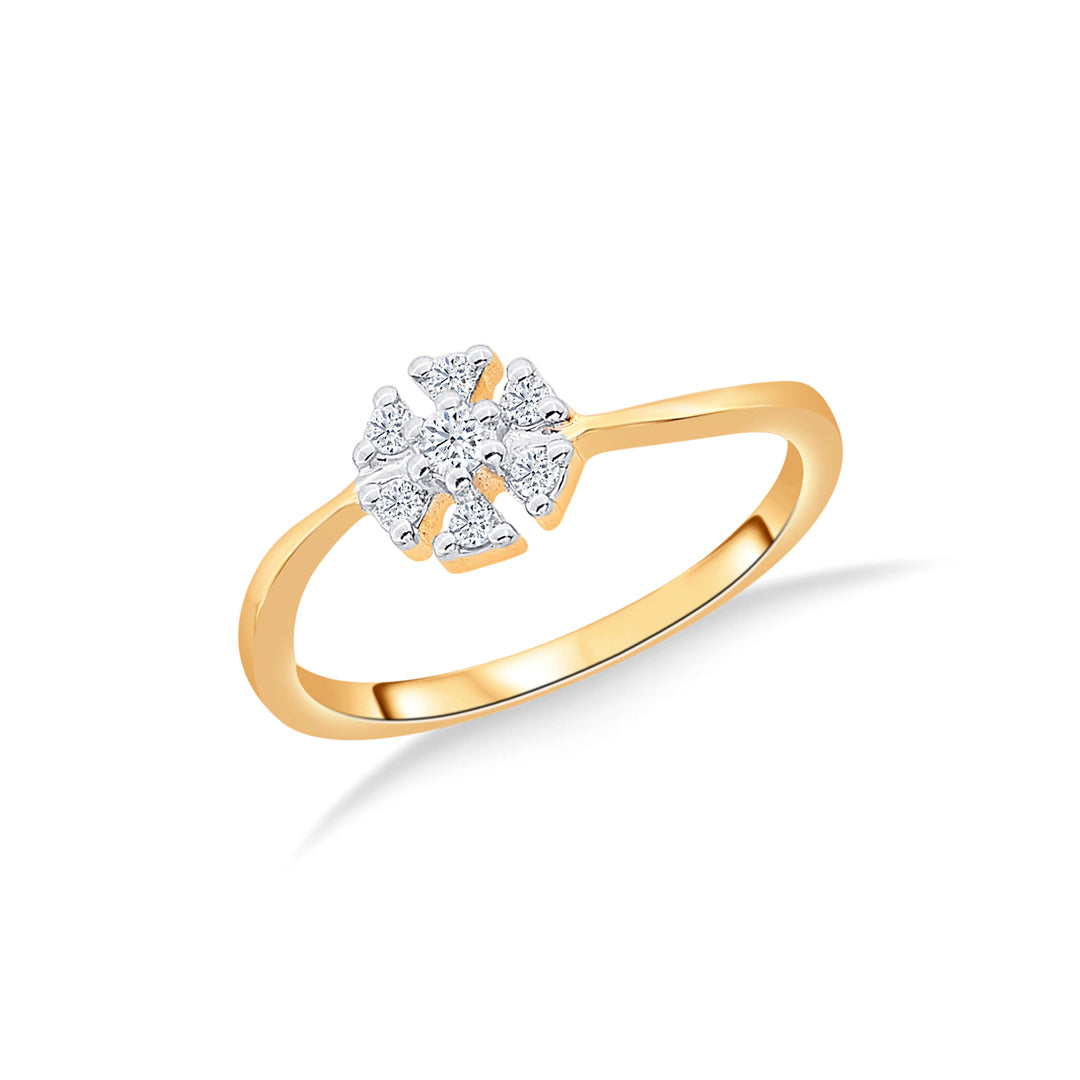 Icy Bloom Gold & Diamond Ring
