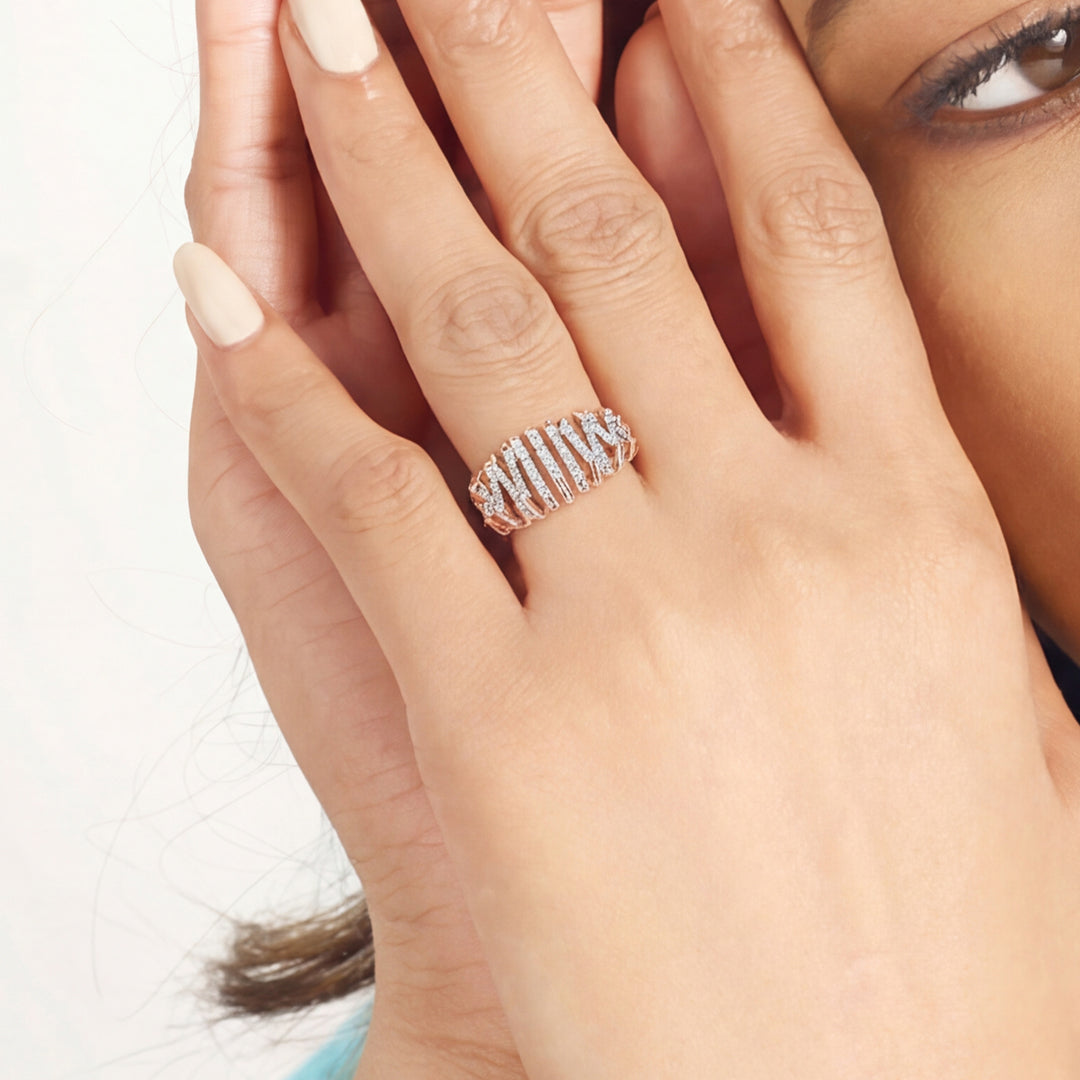 Arinya Pulse Rose Gold Diamond Ring