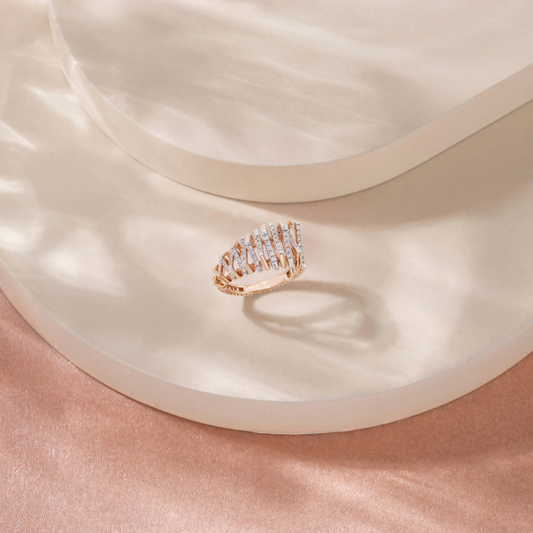 Arinya Sync Rose Gold Diamond Ring