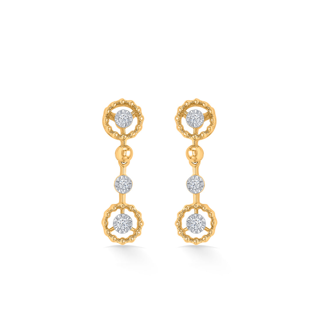 Luminous Gold & Diamond Drops & Dangler Earring for Women
