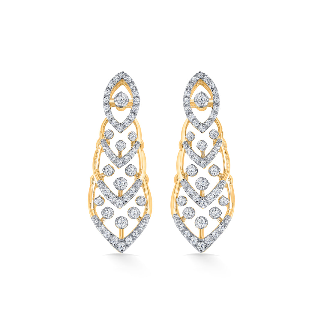 Glimmer Gold & Diamond Drops & Dangler Earring For Women
