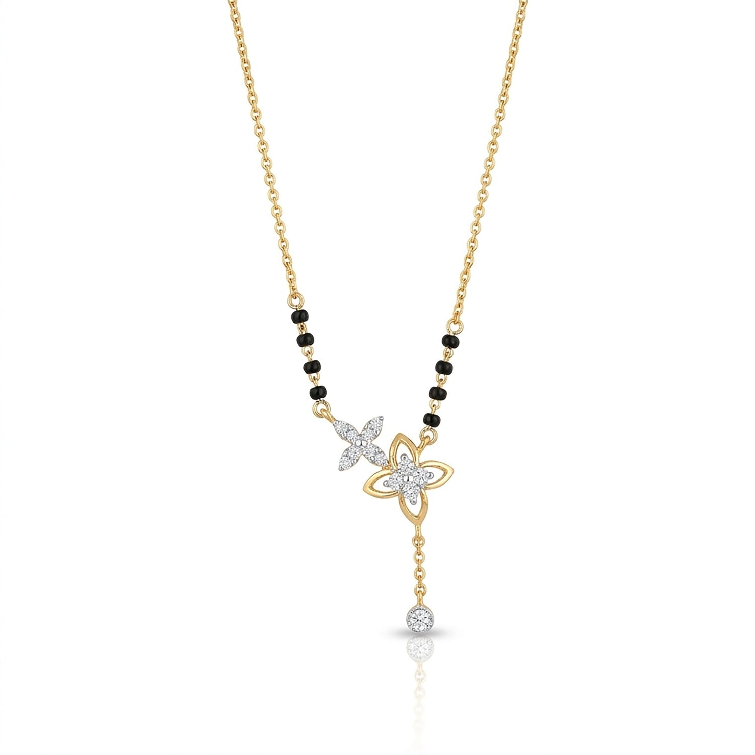Floral Harmony 9kt Diamond Mangalsutra