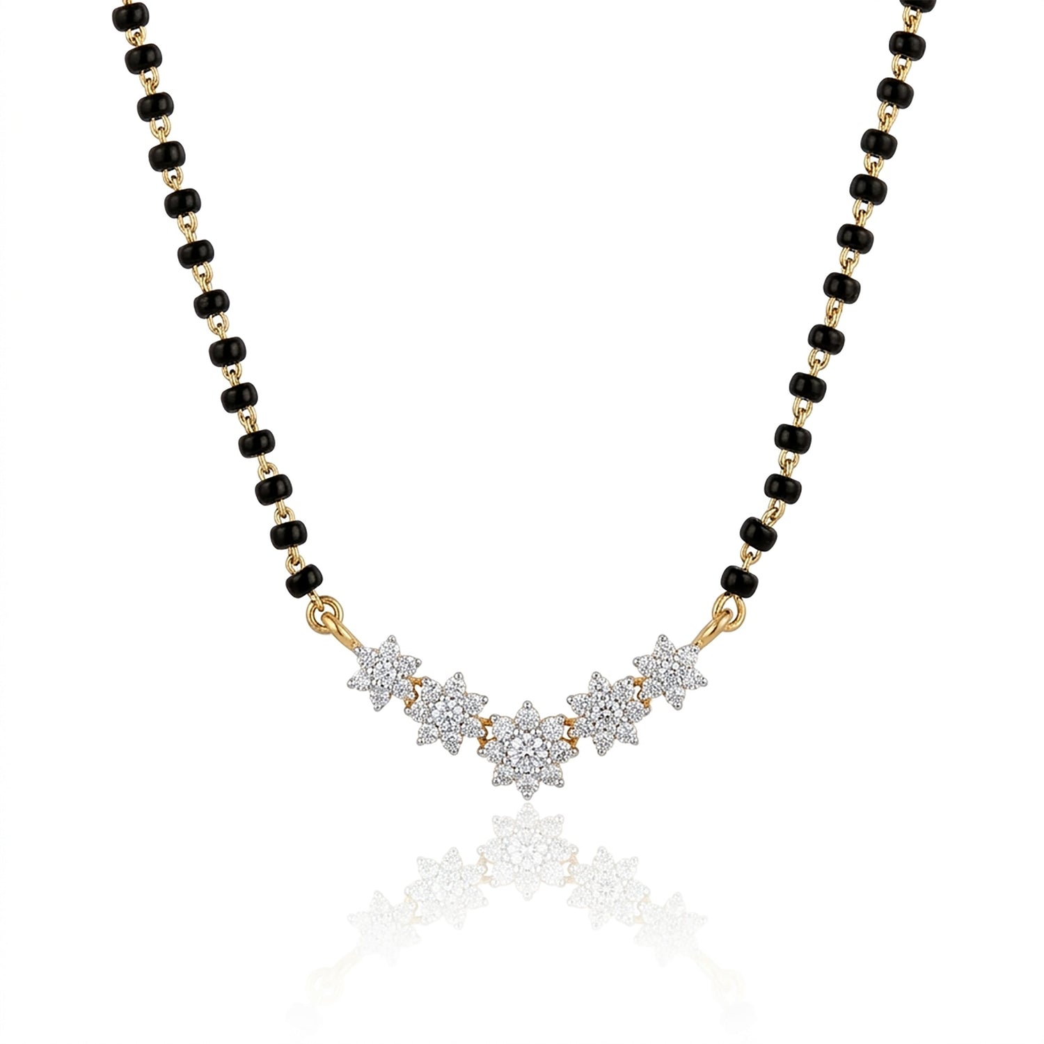 Everstrung Flowers 9kt Diamond Mangalsutra