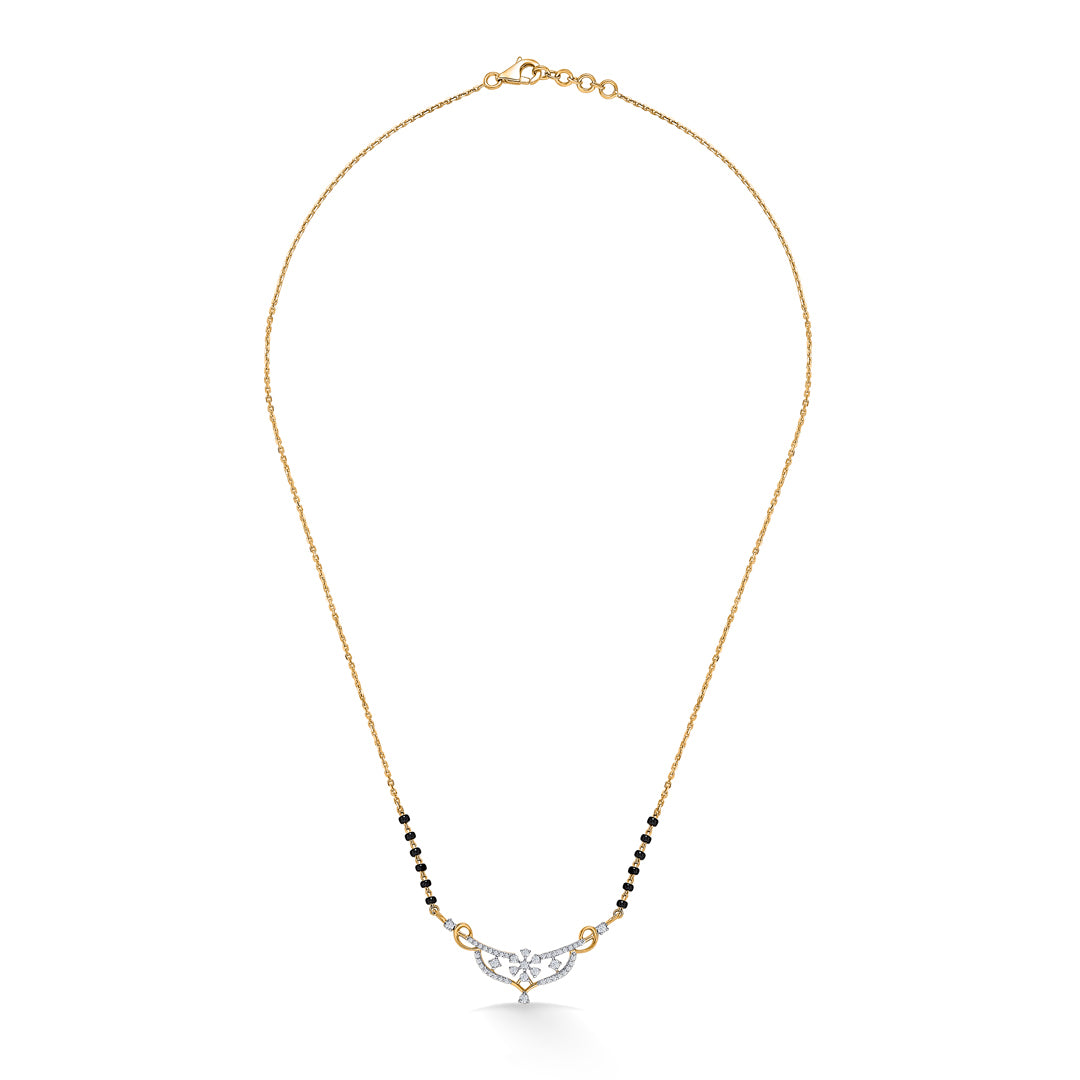 Harmonic Knot Gold & Diamond Modern Mangalsutra For Women