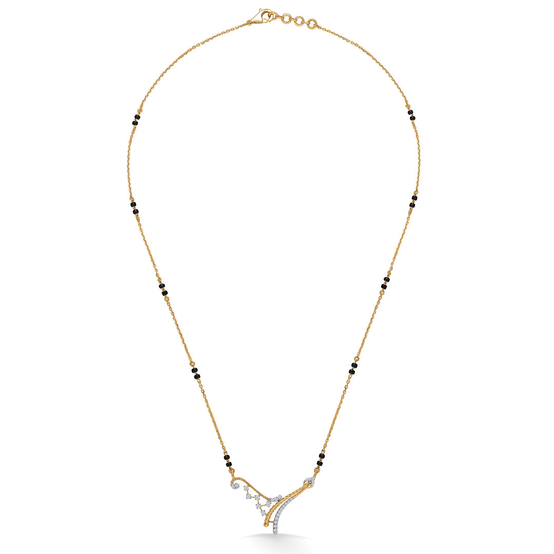 Heavenly Bond Gold & Diamond Modern Mangalsutra For Women