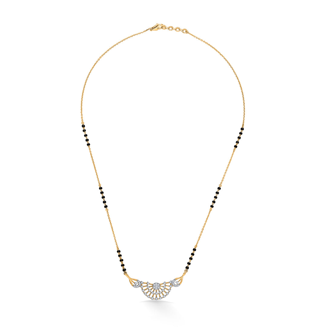 Pristine Link Gold & Diamond Modern Mangalsutra For Women