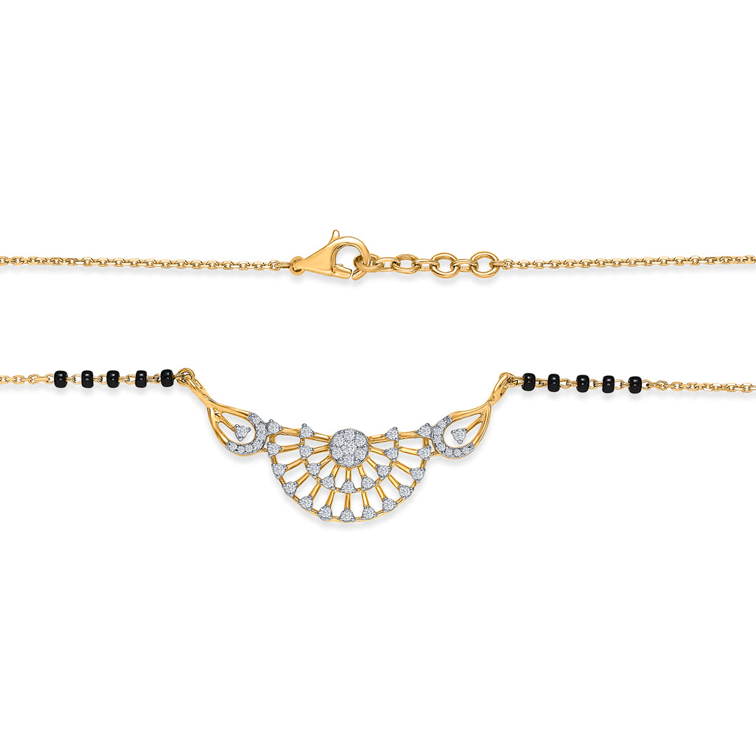 pristine link gold & diamond modern mangalsutra for woman