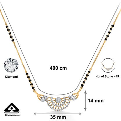 Pristine Link Gold & Diamond Modern Mangalsutra For Woman