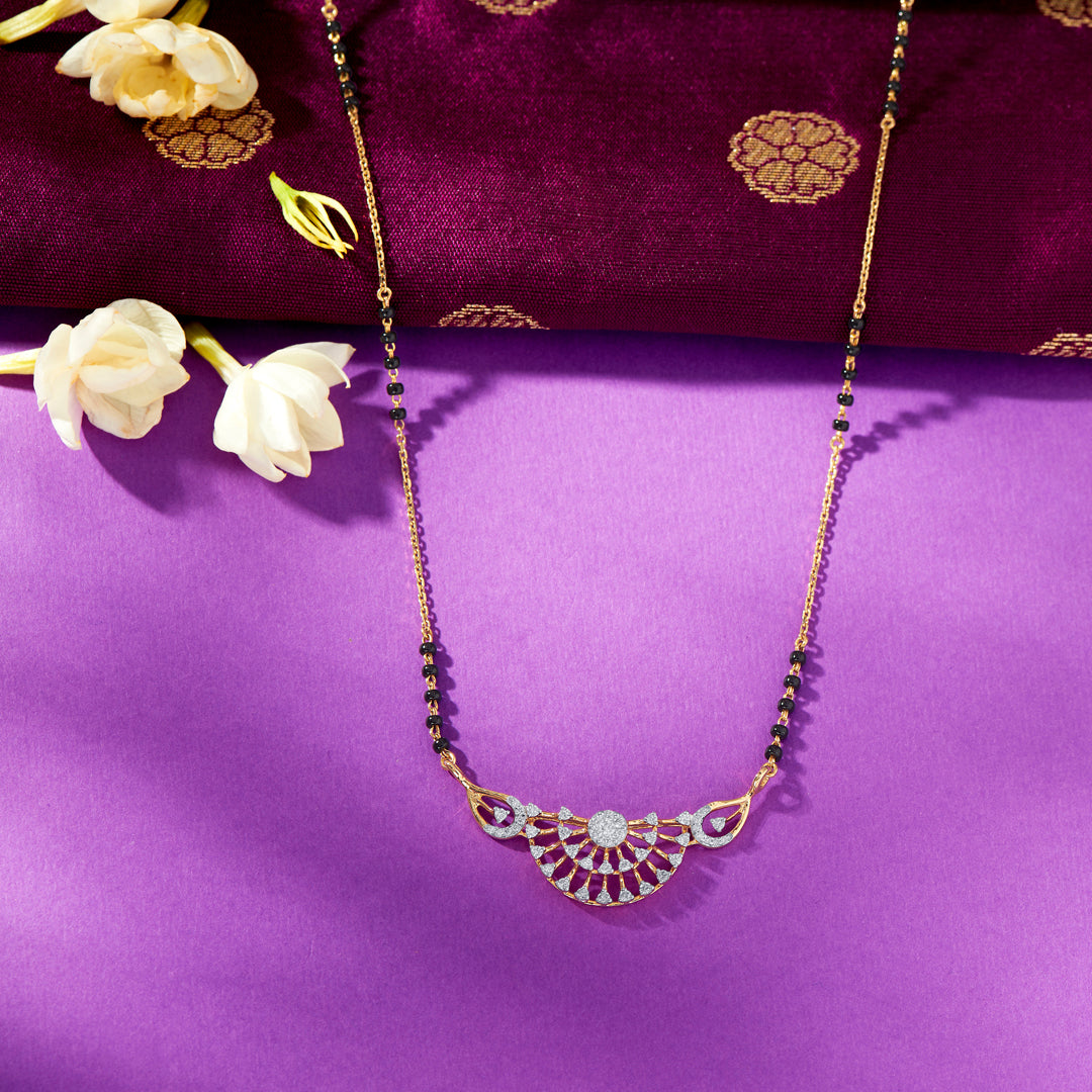 Pristine Link Gold & Diamond Modern Mangalsutra For Women