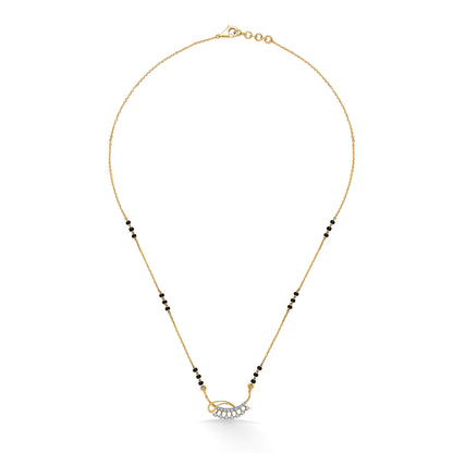 Zen Embrace Gold & Diamond Modern Mangalsutra For Women