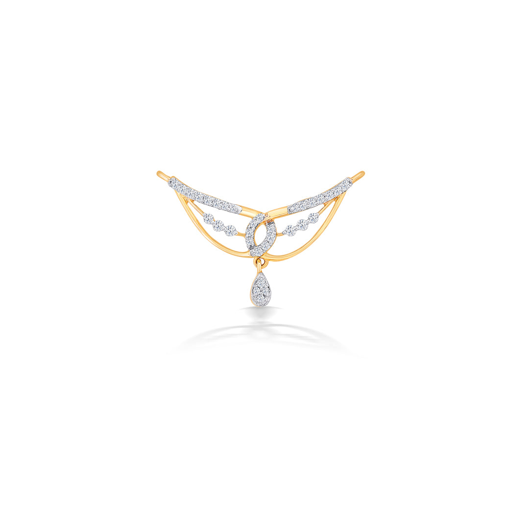 Knotted Paisley Yellow Gold & Diamond Tanmaniya Mangalsutra For Women