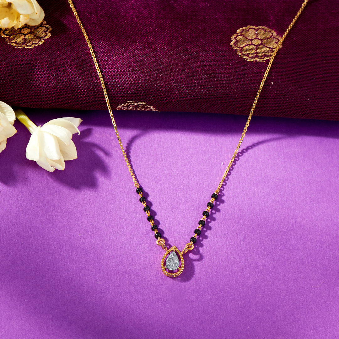 Dew light Gold & Diamond Modern Mangalsutra For Women